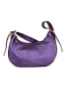 Mia Tomazzi Skórzana torebka "Beroldo" w kolorze fioletowym - 35 x 15 x 6,6 cm