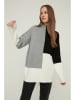 trendyol Sweter w kolorze szaro-czarno-białym