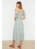 trendyol Kleid in Mint/ Weiß
