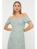 trendyol Kleid in Mint/ Weiß