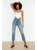 trendyol Spijkerbroek - regular fit - blauw