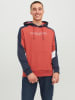 Jack & Jones Hoodie "Anker" koraalrood/donkerblauw