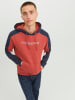 Jack & Jones Hoodie "Anker" koraalrood/donkerblauw