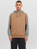 Jack & Jones Hoodie "Anker" in Hellbraun/ Grau