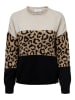 ONLY Pullover "Jade" in Schwarz/ Beige
