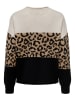ONLY Pullover "Jade" in Schwarz/ Beige