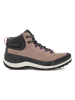 Ecco Leren wandelboots antraciet/oudroze