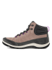 Ecco Leren wandelboots antraciet/oudroze
