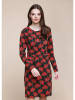 4funkyflavours Kleid "I Come For Your Love" in Schwarz/ Rot