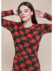 4funkyflavours Kleid "I Come For Your Love" in Schwarz/ Rot