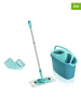 Leifheit 4-delige set: vloerwisser "Clean Twist M Ergo" turquoise