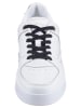 Tommy Hilfiger Leder-Sneakers in Weiß/ Schwarz