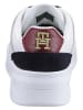 Tommy Hilfiger Leder-Sneakers in Weiß/ Schwarz