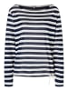 Timezone Pullover in Dunkelblau/ Weiß