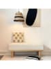 Deco Lorrie Kussen "Carreaux" in wit/ beige - (L)40 x (B)40 cm