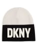 DKNY Mütze in Creme/ Schwarz