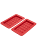 Dr. Oetker 2-delige set: siliconen chocoladevormen rood - 2x 2 stuks
