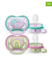 Philips Avent 2-delige set: fopspenen "Ultra Air" paars/groen