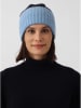 Zwillingsherz Kaszmirowa czapka-beanie w kolorze czarno-błękitnym