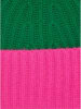 Zwillingsherz Kaszmirowa czapka-beanie w kolorze różowo-zielonym