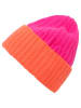 Zwillingsherz Kaszmirowa czapka-beanie w kolorze różowo-pomarańczowym