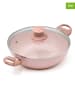 Bisetti 2-delige set: steelpan met deksel lichtroze - Ø 24 cm