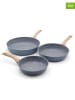 Bisetti 3-delige set: pannen "Pierre Gourmet" blauw