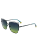 Polaroid Damskie okulary przeciwsłoneczne w kolorze zielono-niebieskim