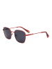 Polaroid Okulary przeciwsłoneczne unisex w kolorze czerwono-czarnym
