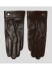 Karl Lagerfeld Leder-Handschuhe in Dunkelbraun