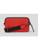 Karl Lagerfeld Leder-Umhängetasche in Rot - (B)17 x (H)10 x (T)2,5 cm