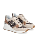 Liu Jo Sneakersy w kolorze beżowo-brązowym na koturnie