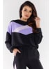 Awama Hoodie in Schwarz/ Flieder