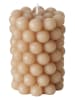 Boltze 3er-Set: Stumpenkerzen "Pearls" in Beige/ Schwarz/ Weiß - 3x 215 g