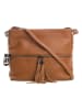 Lucca Baldi Leder-Umhängetasche in Cognac - (B)36 x (H)23 x (T)10 cm