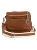 Lucca Baldi Leder-Umhängetasche in Cognac - (B)24 x (H)19 x (T)7 cm