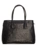 Lia Biassoni Leder-Henkeltasche in Schwarz - (B)40 x (H)33 x (T)16 cm