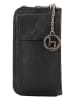 Lia Biassoni Leder-Handytasche "Cerca" in Schwarz - (B)11 x (H)19 x (T)4 cm