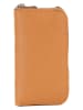 Lia Biassoni Leder-Handytasche "Cerca" in Cognac - (B)11 x (H)19 x (T)4 cm