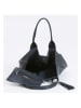 Pia Sassi Leder-Schultertasche in Schwarz - (B)28 x (H)35 x (T)17 cm