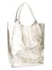 Pia Sassi Leder-Schultertasche in Silber - (B)28 x (H)35 x (T)17 cm