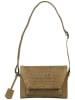 Burkely Leder-Umhängetasche "Icon Ivy" in Khaki - (B)25 x (H)18 x (T)8 cm