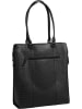 Burkely Leder-Henkeltasche "Casual Carly" in Schwarz - (B)33,5 x (H)39 x (T)12 cm