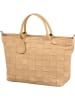 Burkely Skórzany shopper bag "Even Elin" w kolorze beżowym - 40 x 31 x 14 cm