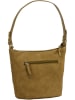 Burkely Leder-Schultertasche "Even Elin" in Khaki - (B)19 x (H)21 x (T)12 cm