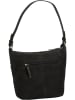 Burkely Leder-Schultertasche "Even Elin" in Schwarz - (B)19 x (H)21 x (T)12 cm