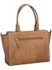 Burkely Leder-Henkeltasche "Casual Cayla" in Cognac - (B)38 x (H)23 x (T)12 cm