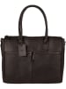 Burkely Leder-Schultertasche "Valerie" in Dunkelbraun - (B)39 x (H)33 x (T)9 cm