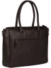 Burkely Leder-Schultertasche "Valerie" in Dunkelbraun - (B)39 x (H)33 x (T)9 cm