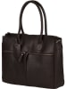 Burkely Leder-Schultertasche "Valerie" in Dunkelbraun - (B)39 x (H)33 x (T)9 cm